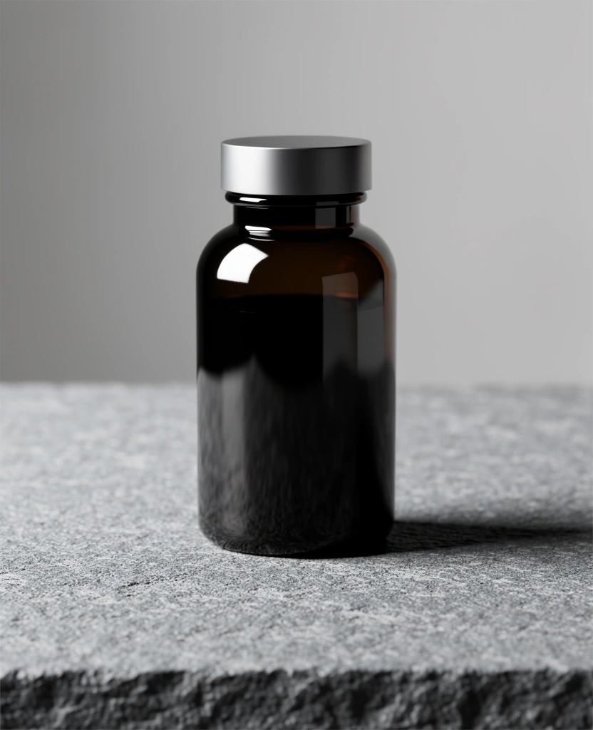 Premium natural supplement bottle